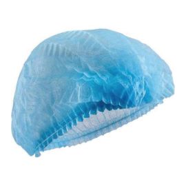 Boneta medicala elastic si clip Albastru