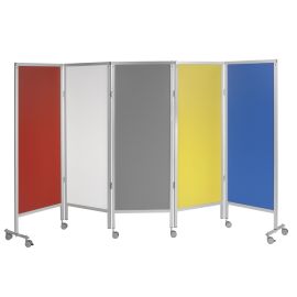 Paravan medical mobil colorat 5 elementi